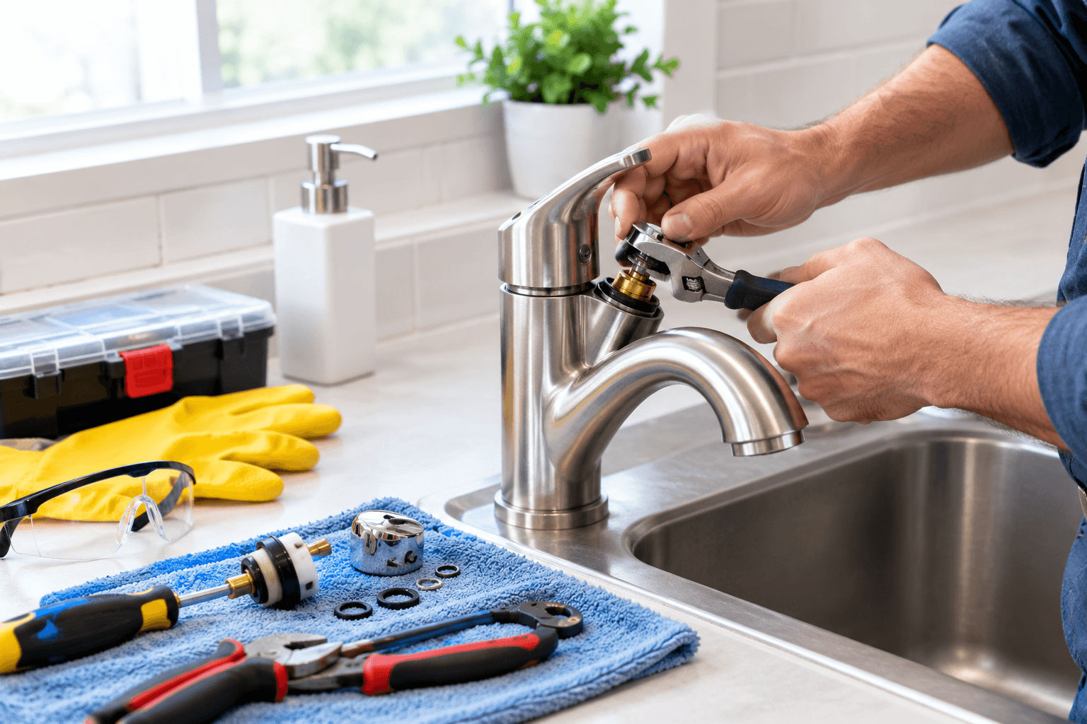 How to Fix a Leaky Faucet (With Safety Precautions)